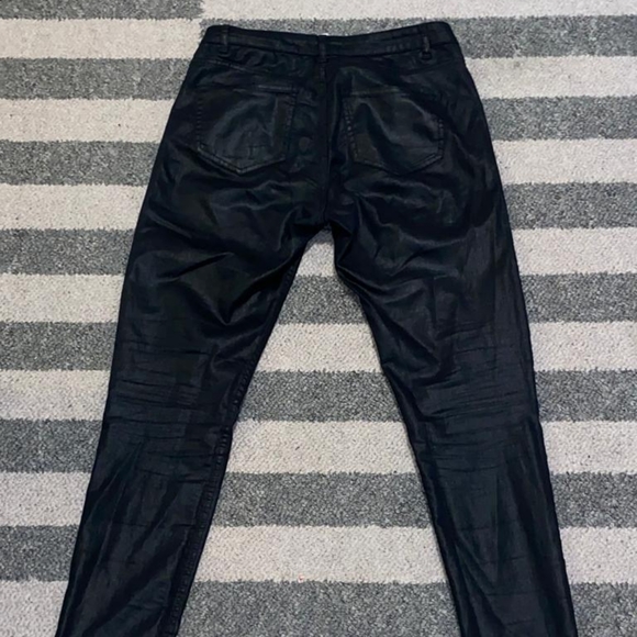 Leather Low Rise Jeans - Picture 5 of 7